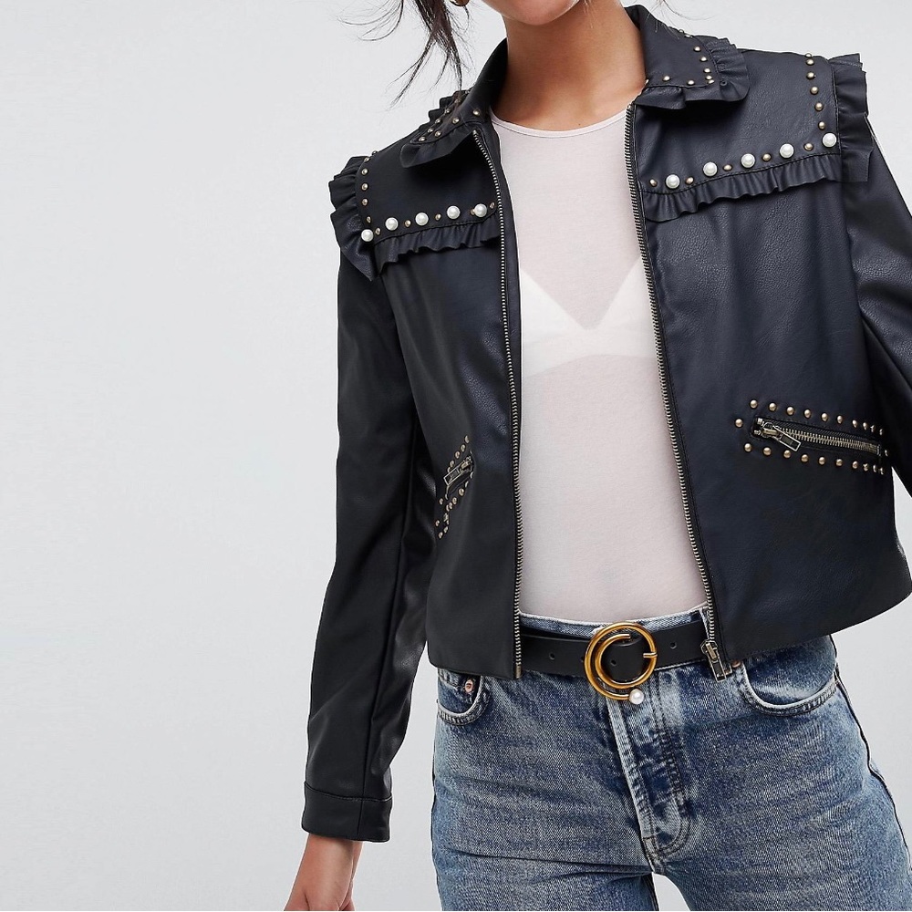 Asos faux leather jacket